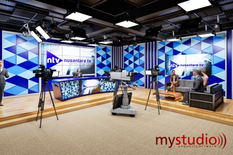 Studio Broadcast Nusantara TV | Vendor Pembuatan Studio TV
